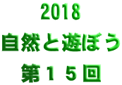 2018  自然と遊ぼう  第１５回