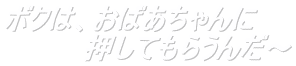 ボクは、おばあちゃんに 　　　　押してもらうんだ～